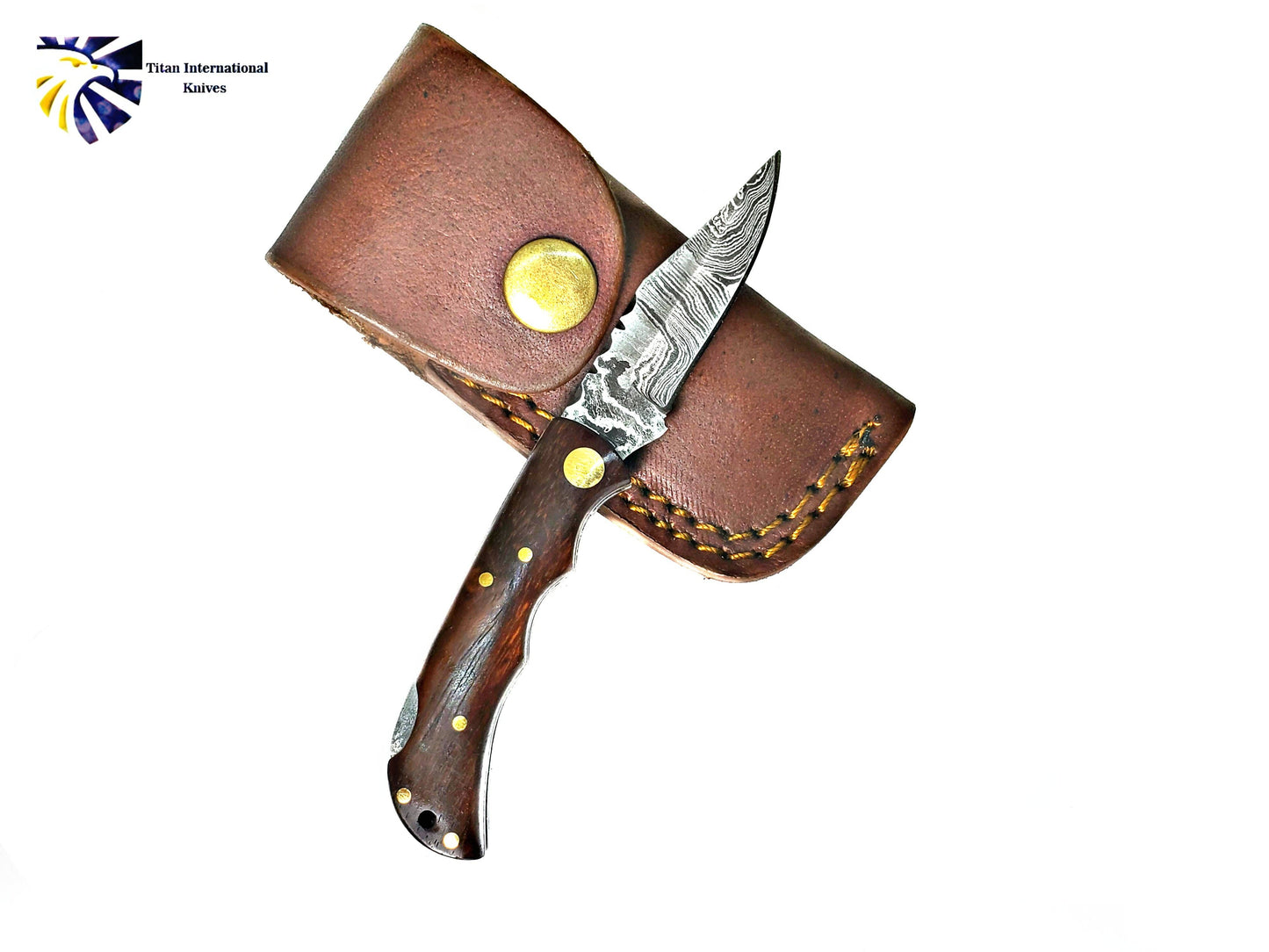 Titan International - TF-003 Damascus Steel folding Knife EDC