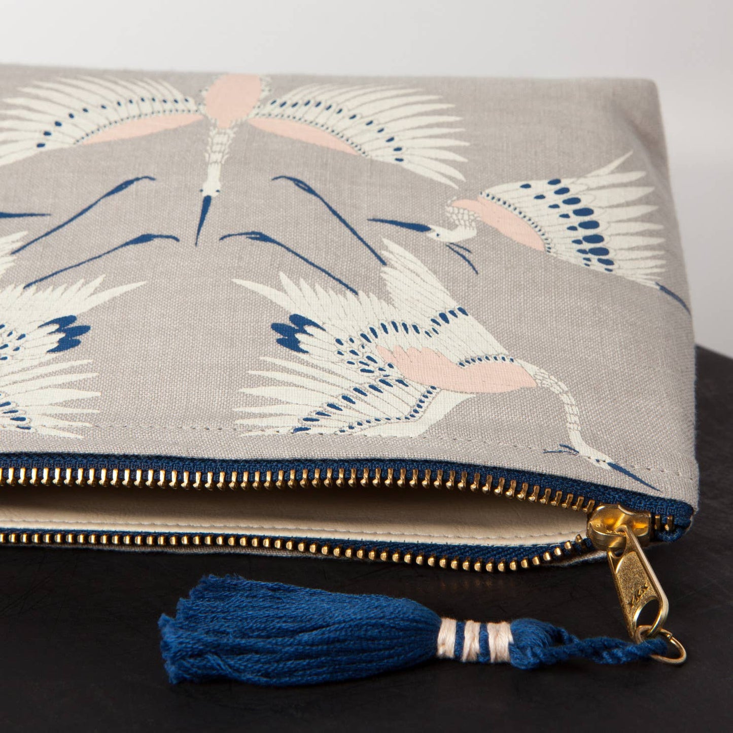 Danica Studio - Danica Studio Flight Of Fancy Large Linen Cosmetic Bag,