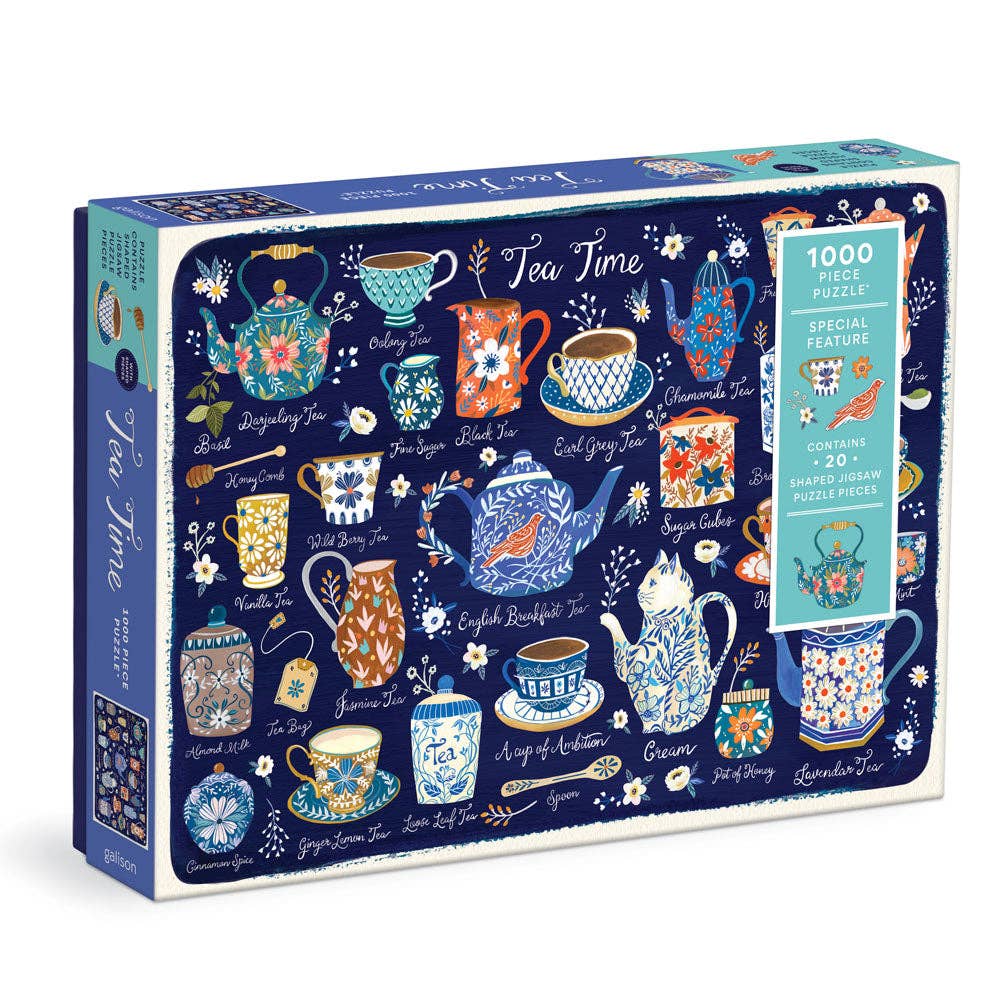 Chronicle Books - Tea Time 1000 Piece Puzzle with Shaped Pieces