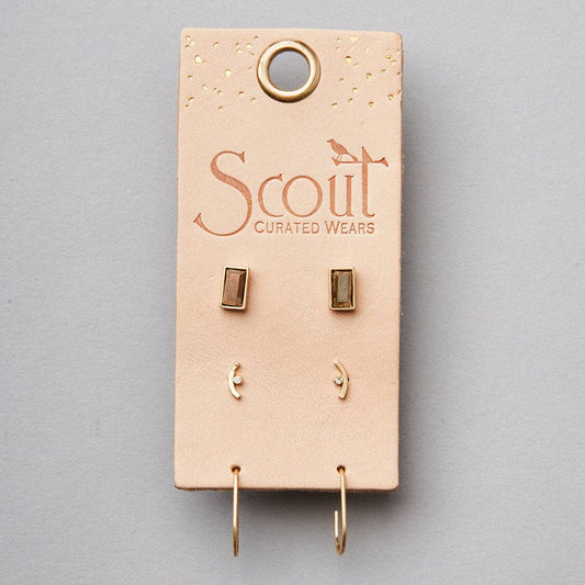 Scout Curated Wears - Courtney Stud Trio- Gold