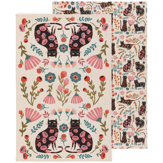 Danica Studio - Catbloom Dishtowels Set of 2