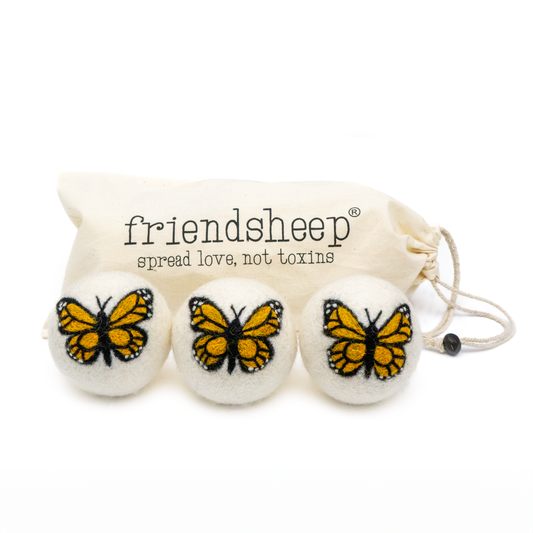 Friendsheep - Monarch Butterfly Trio Eco Dryer Balls - Set of 3