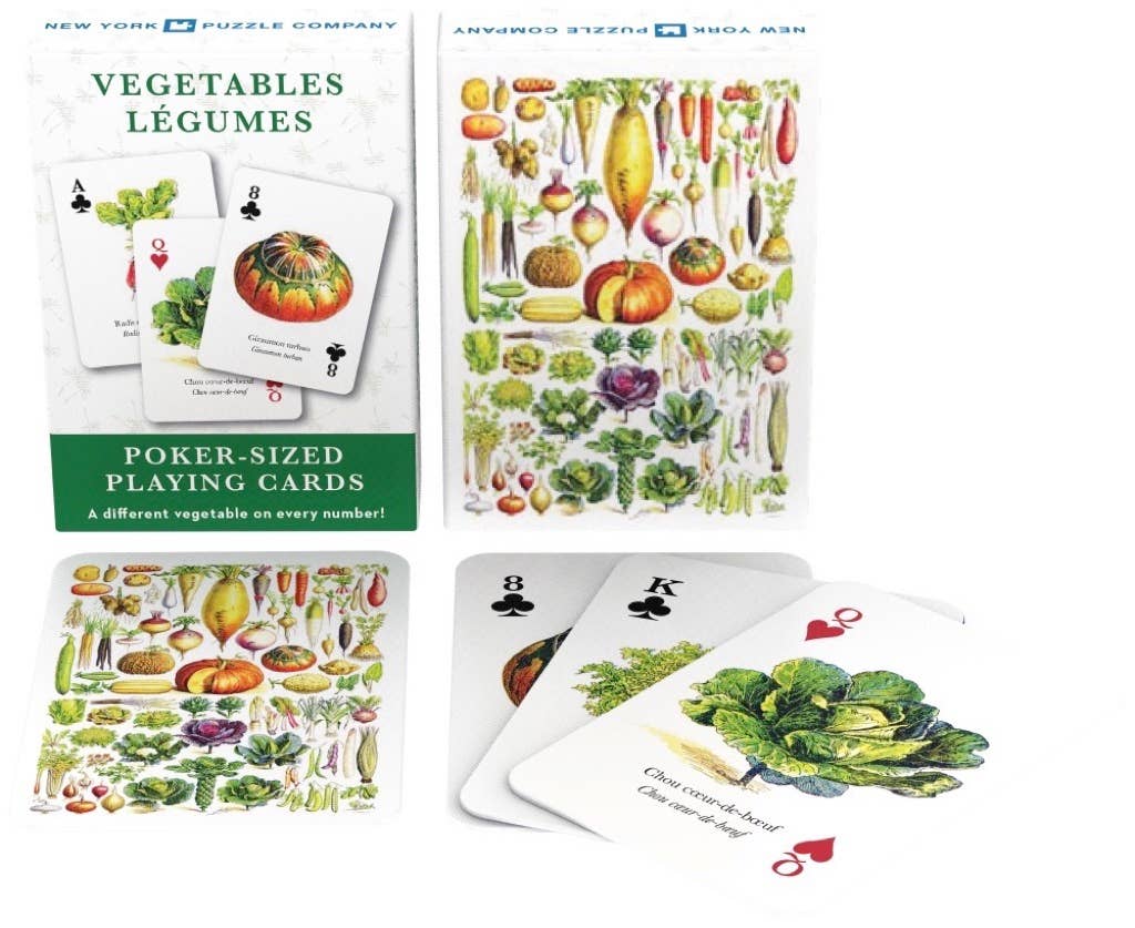 New York Puzzle Company - Vegetable Playing Cards Single Standard Deck