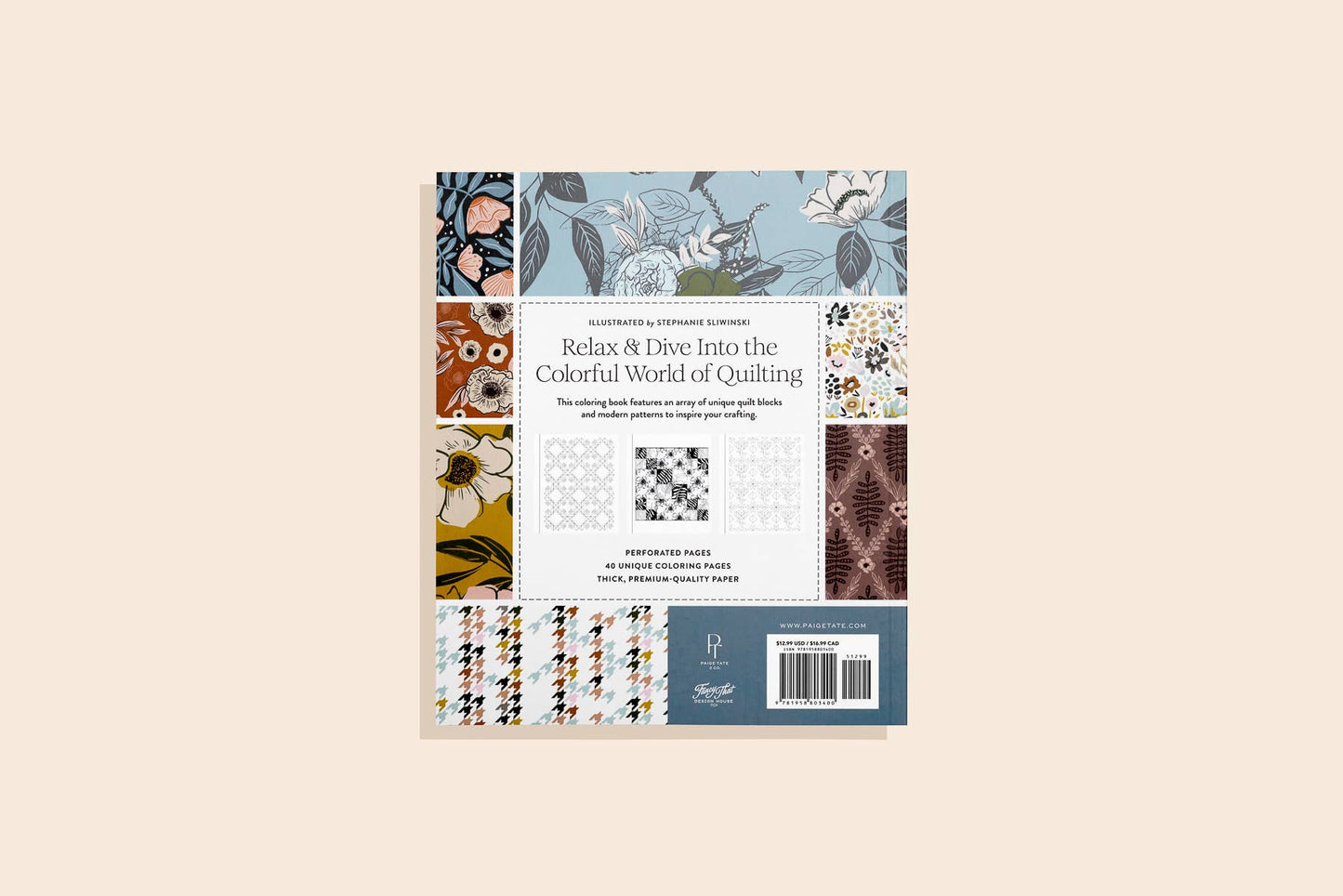 Paige Tate & Co. - Modern Quilting Coloring Book: Adult Coloring Book