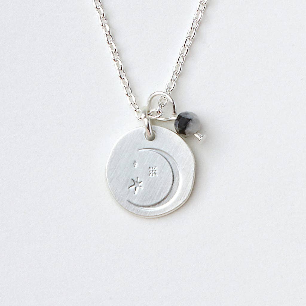 Scout Curated Wears - Stone Intention Charm Necklace - Moonstone/Silver