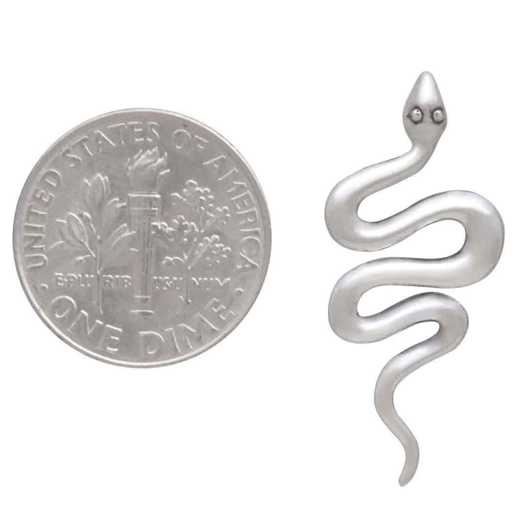 Nina Designs - Large Snake Post Earrings 28x12mm