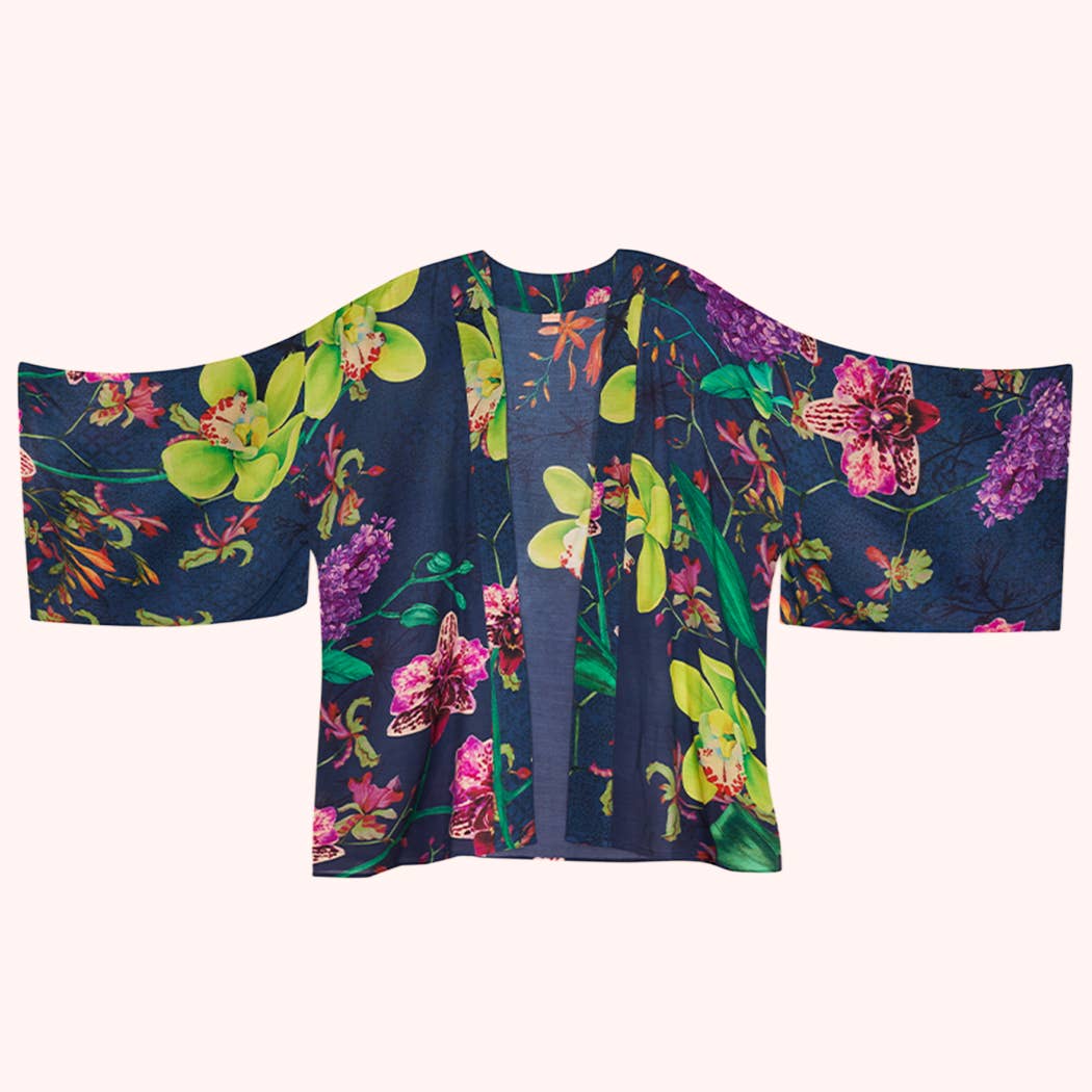 Powder Design inc - US - Exotic Evening in Ink Kimono Jacket