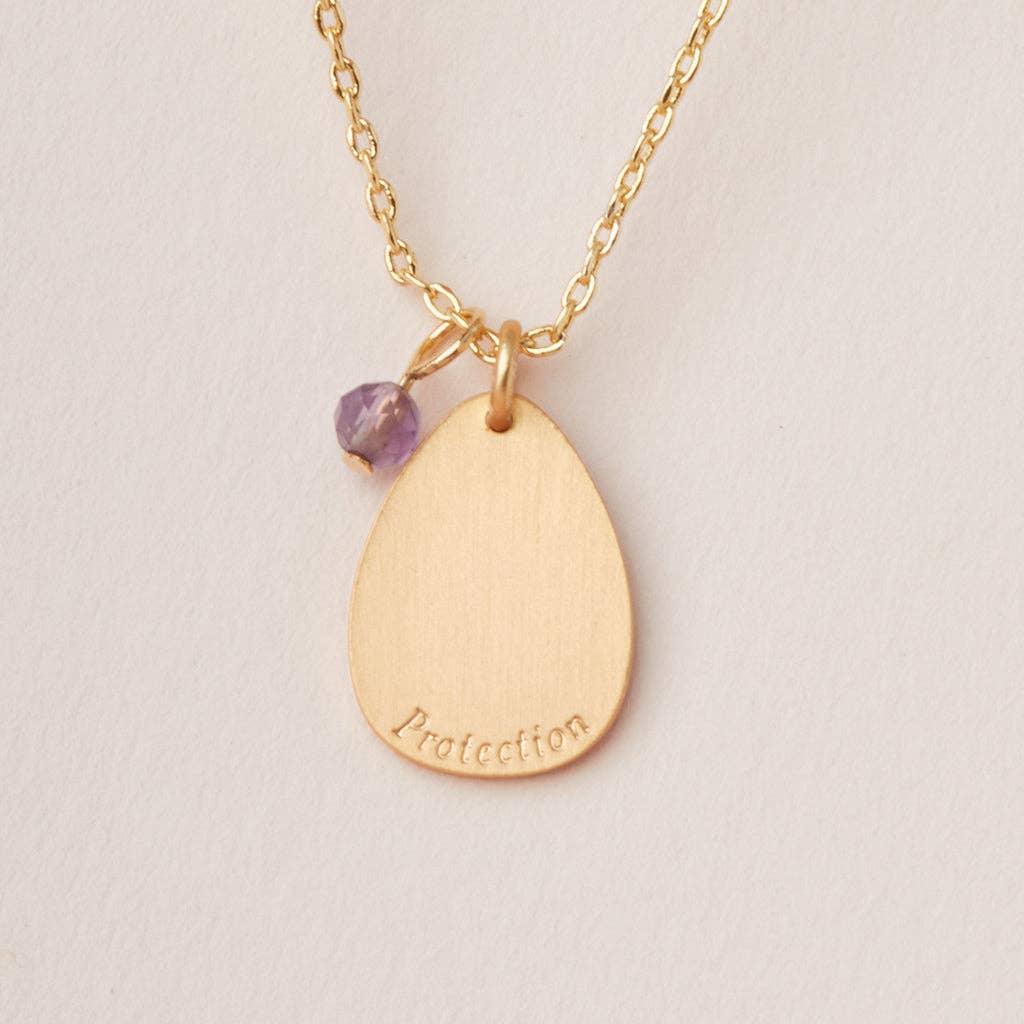 Scout Curated Wears - Stone Intention Charm Necklace - Amethyst/Gold