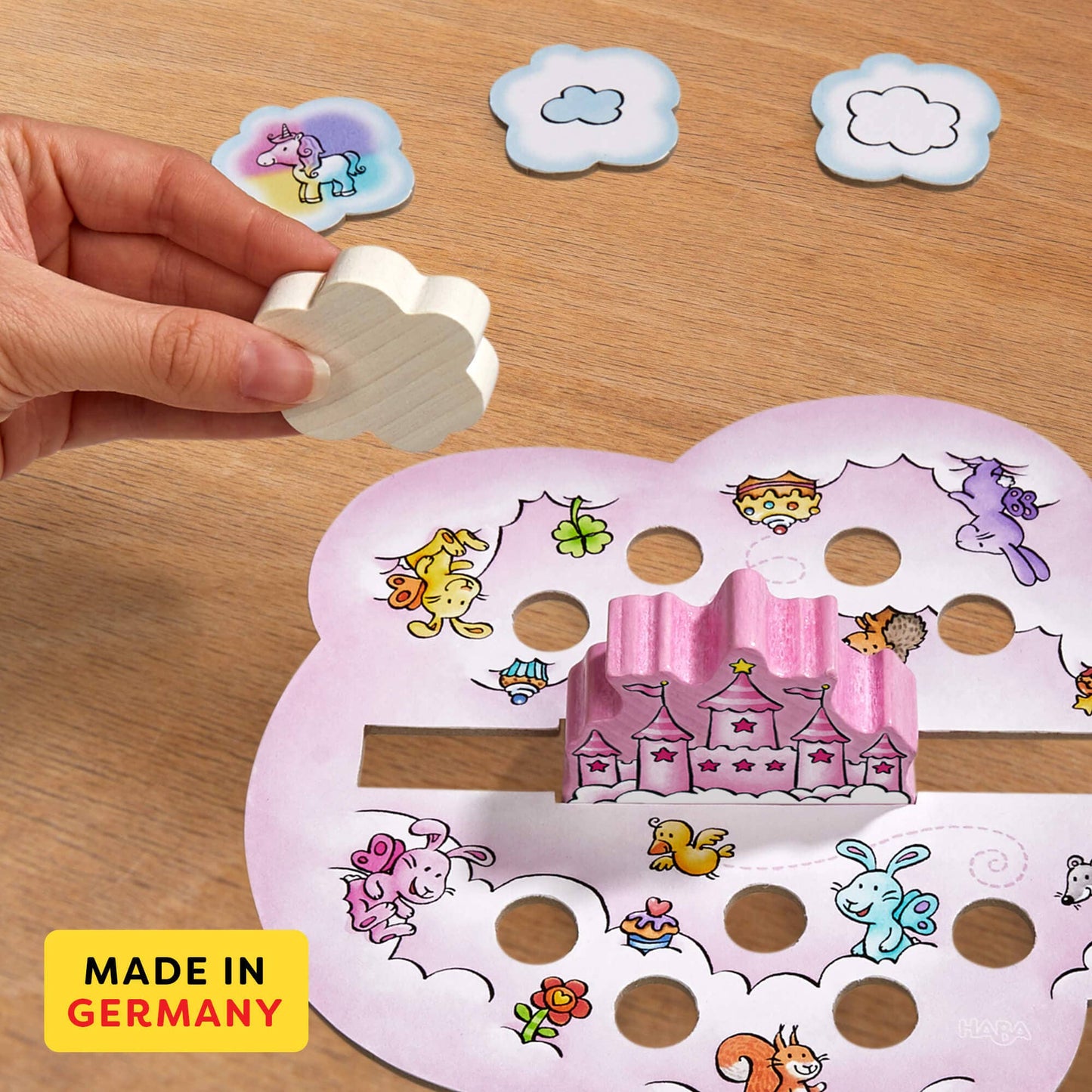 HABA USA - Unicorn Glitterluck – Cloud Stacking