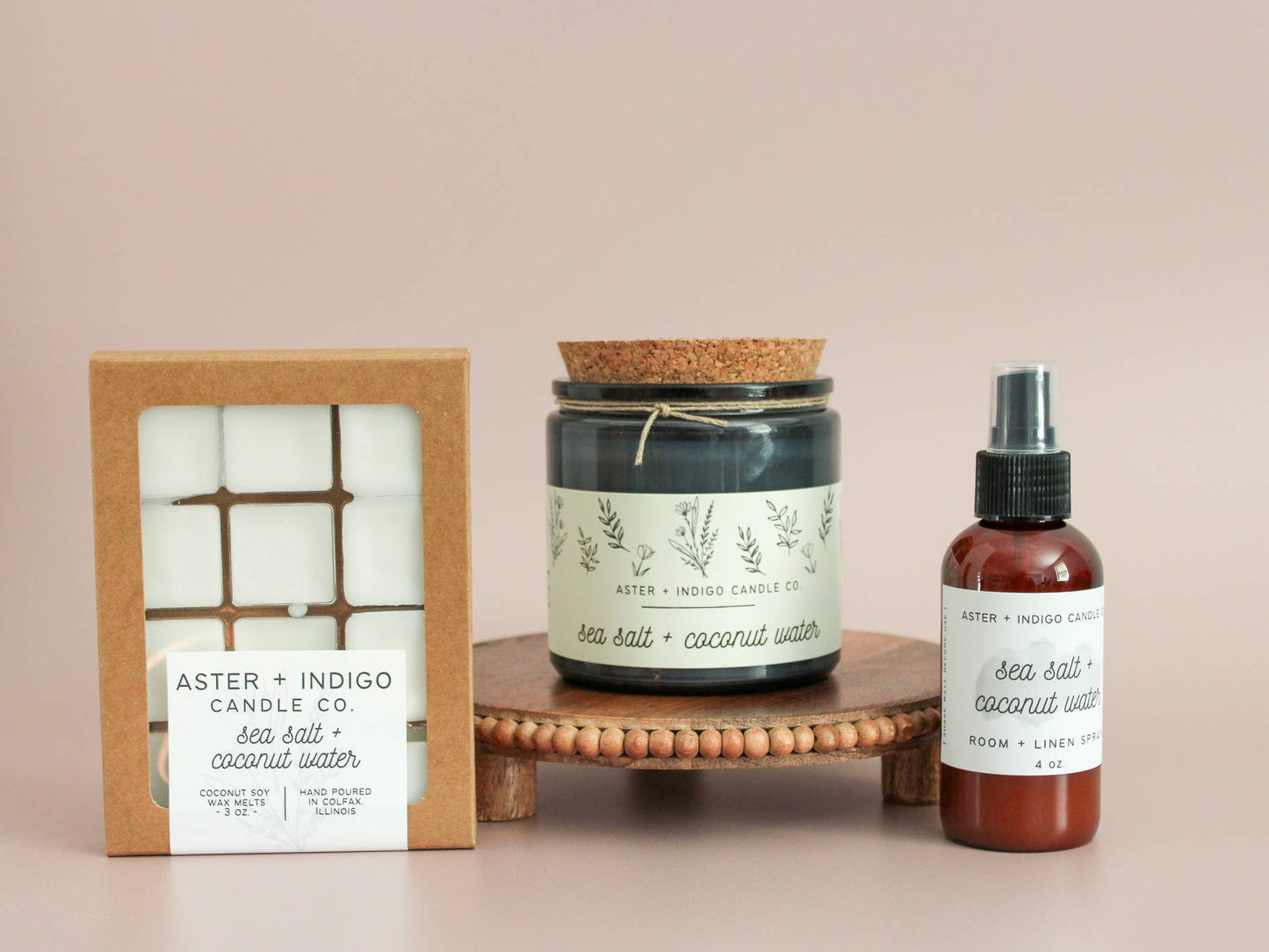 Aster + Indigo Candle Co. - Sea Salt + Coconut Water | Spring Summer Candle