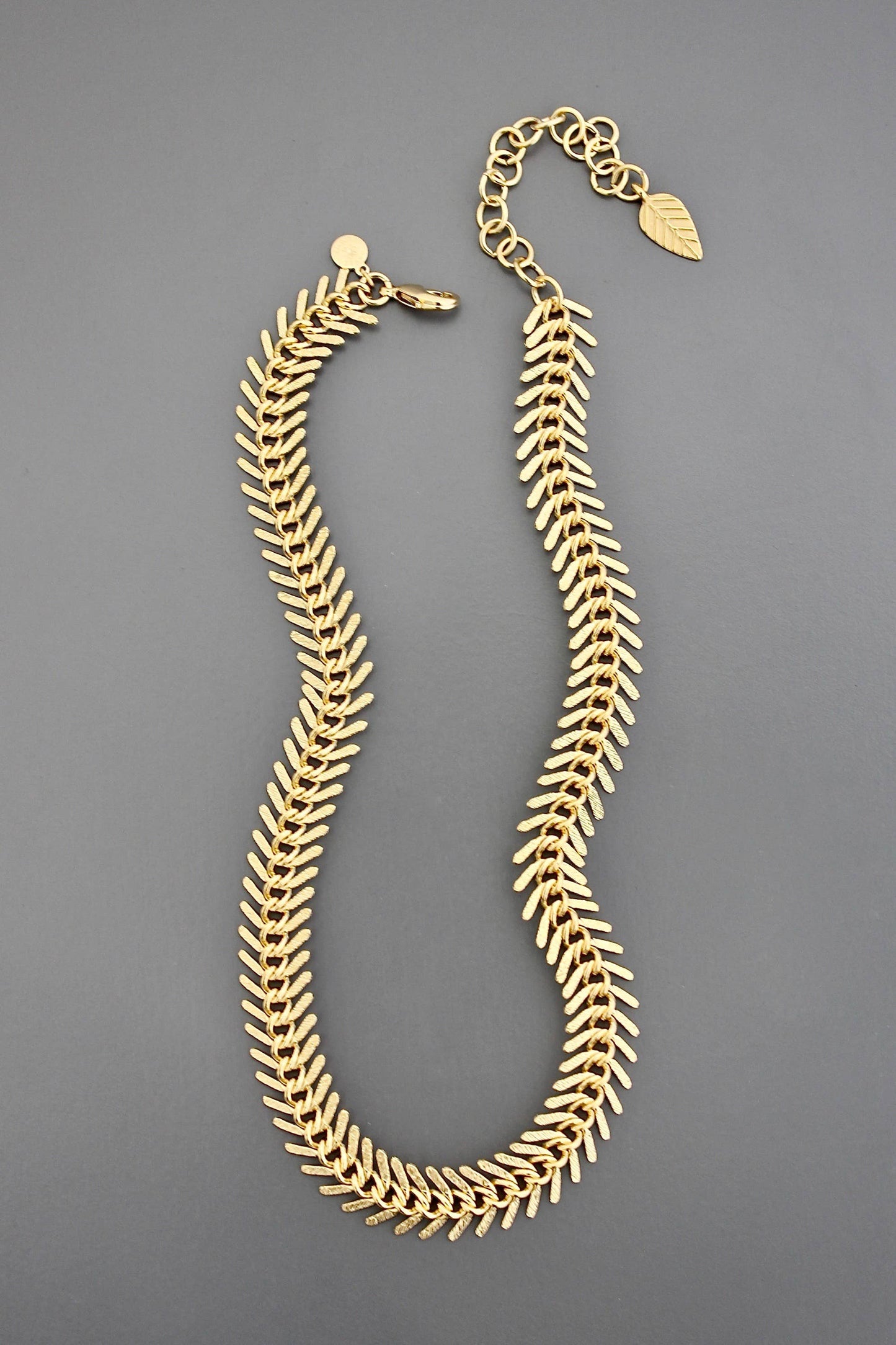 David Aubrey Jewelry - Gold Chain Fish Bone Necklace