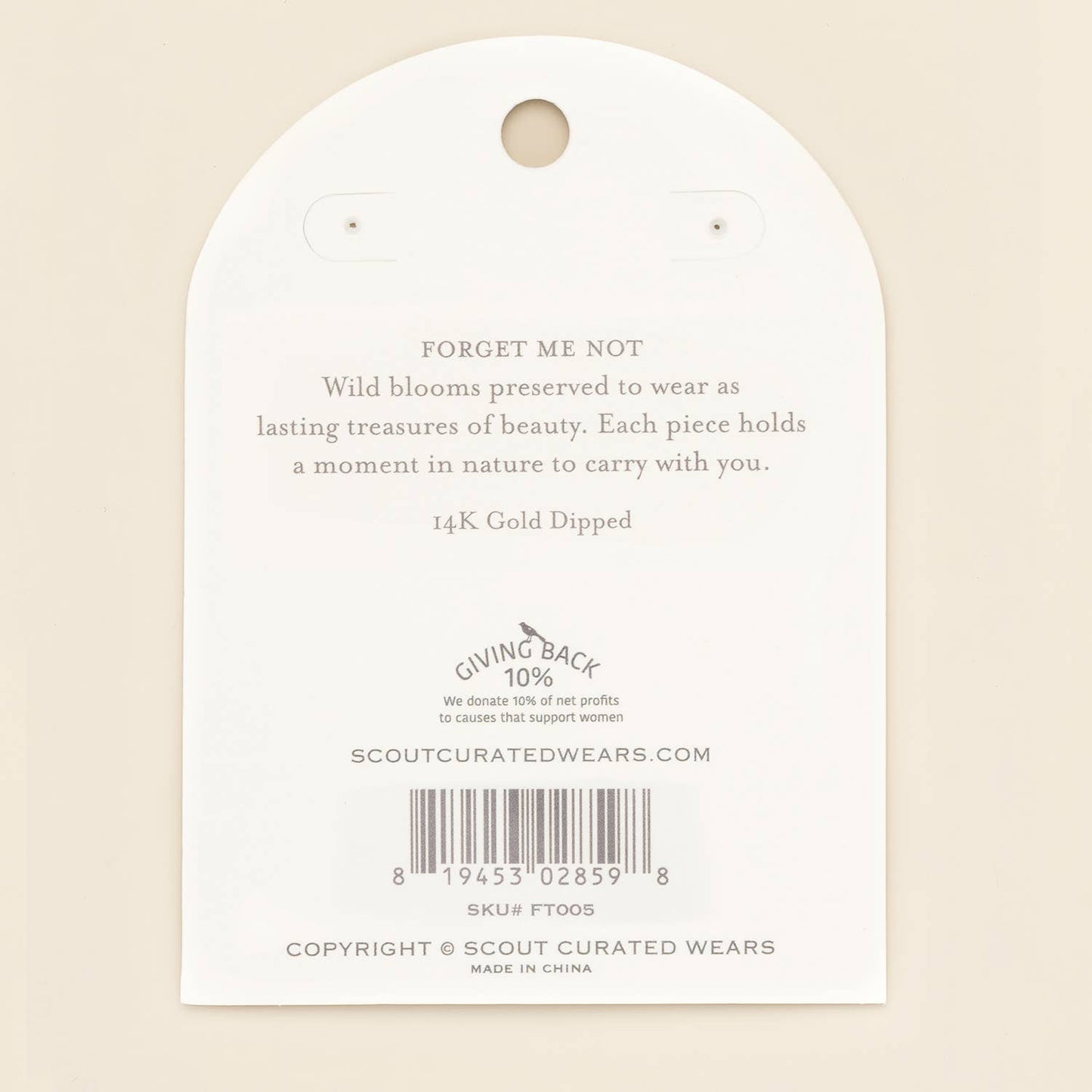 Scout Curated Wears - Pressed Flower Thread Earring - Blue Forget Me Not/Gold