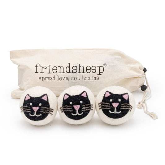 Friendsheep - Black Cats Eco Dryer Balls - Limited Edition - Set of 3