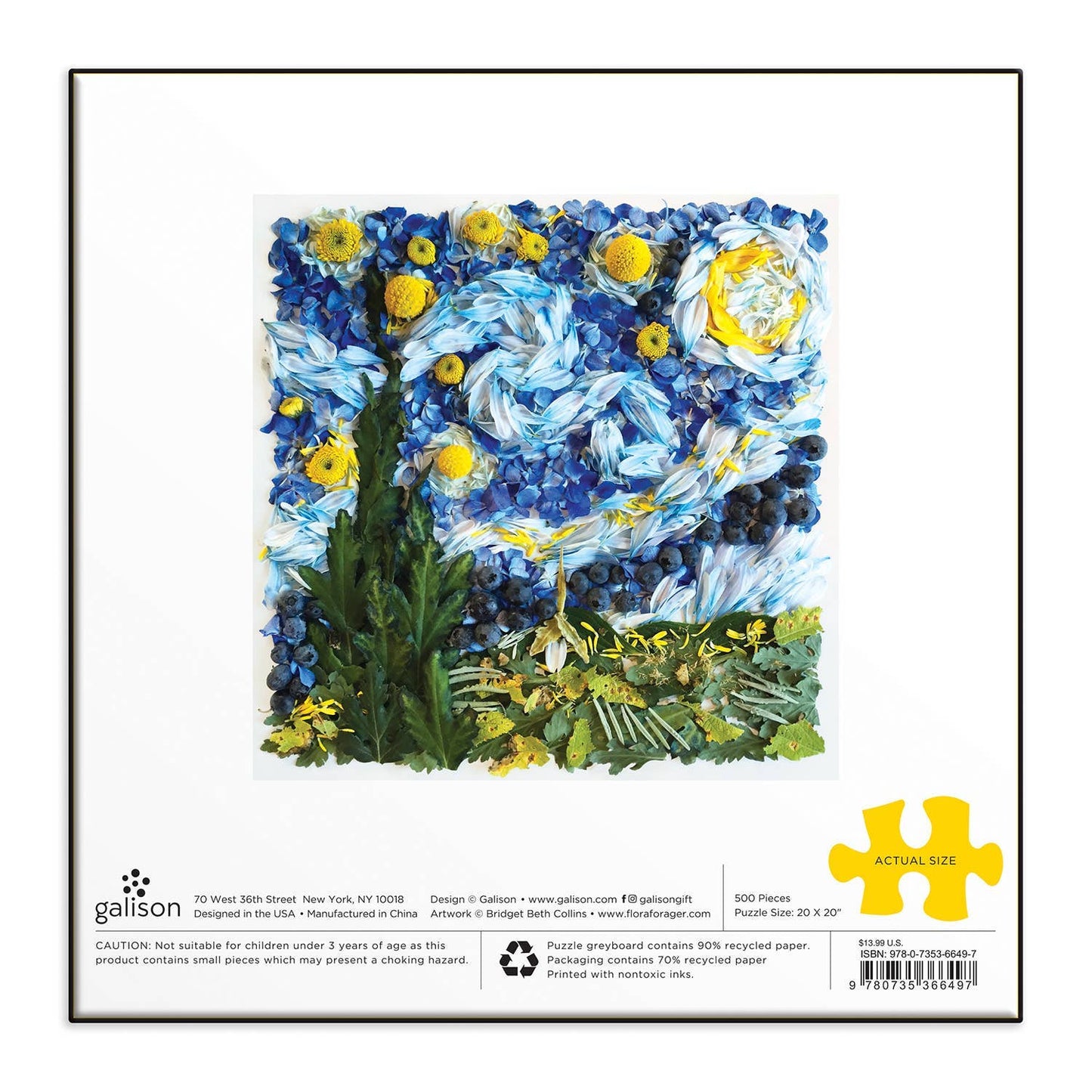 Chronicle Books - Starry Night Petals 500 Piece Puzzle