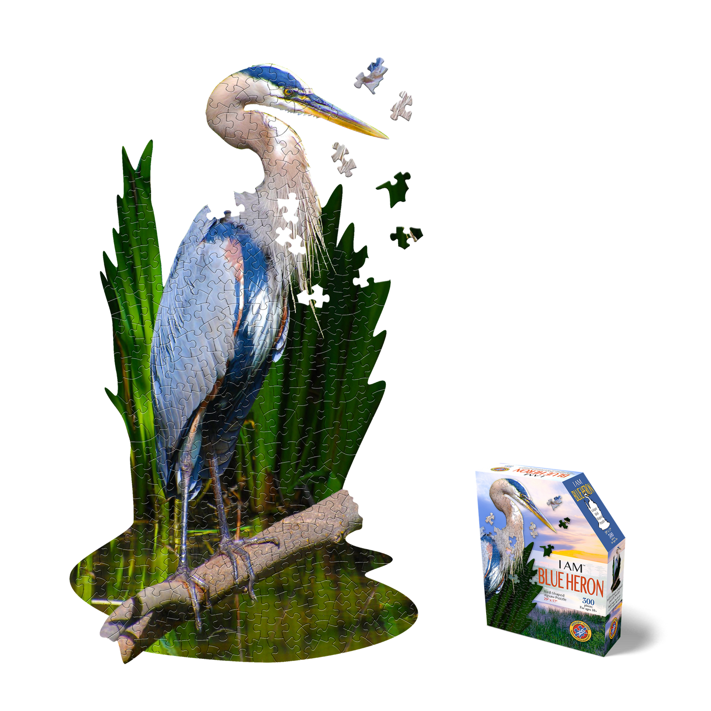 Madd Capp Games & Puzzles - I AM BLUE HERON 300 piece jigsaw puzzle gift