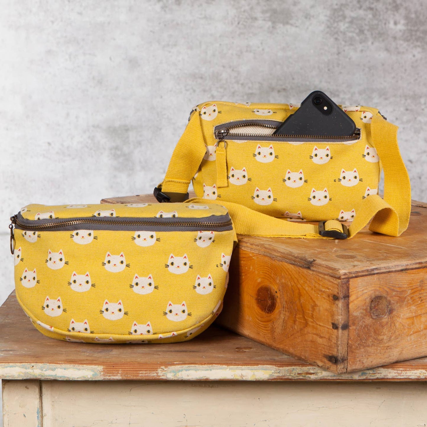 Danica Studio - Danica Studio Meow Meow Cats Cotton Hip Bag Adjustable Strap