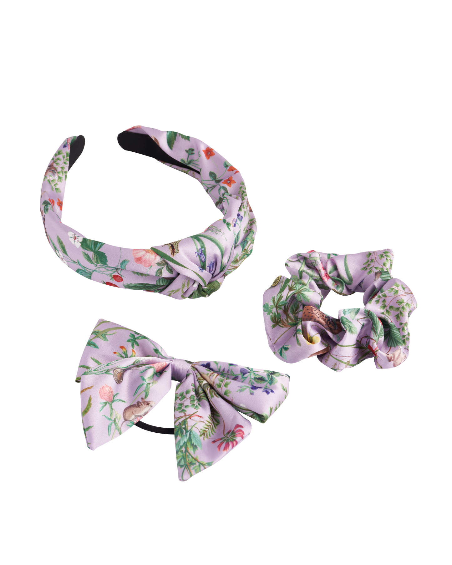 Fable England - FABLE Meadow Creatures Headband, Scrunchie & Bow Lilac Set