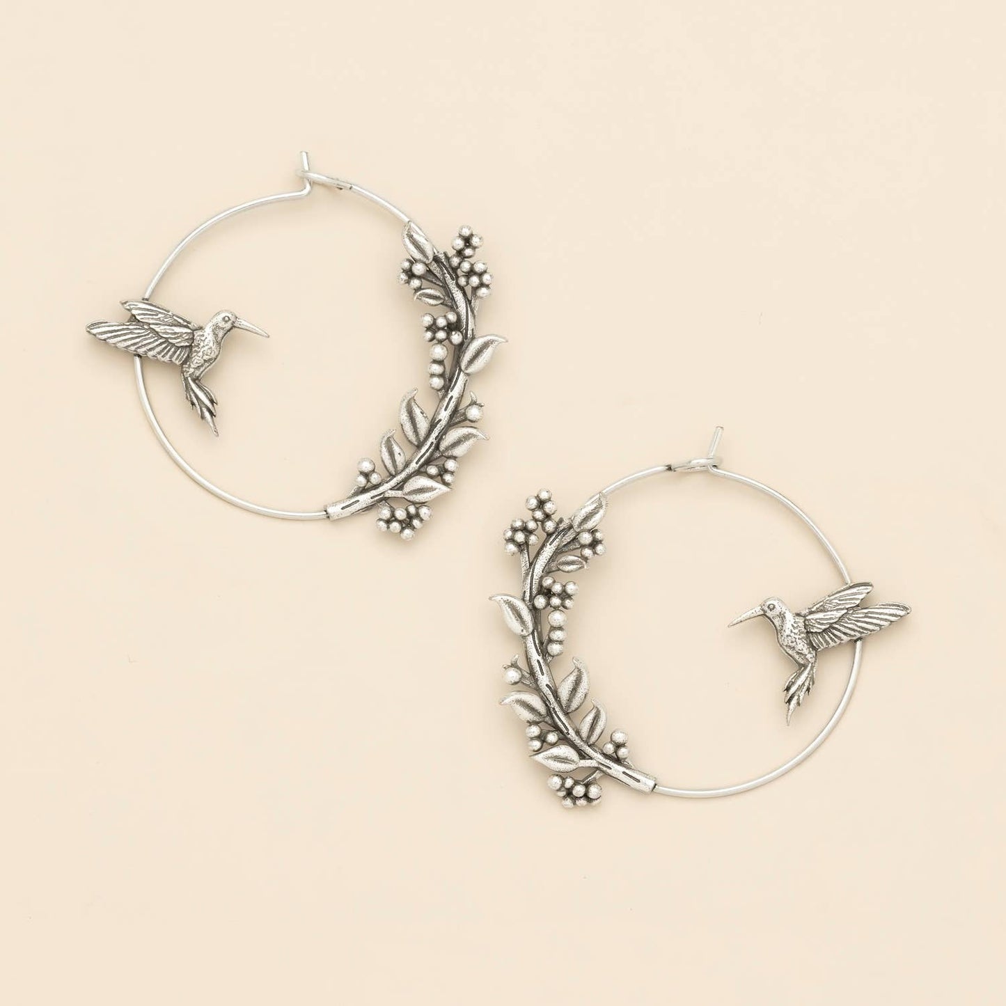 Scout Curated Wears - Refined Icon Earring - Hummingbird Hoop/Silver
