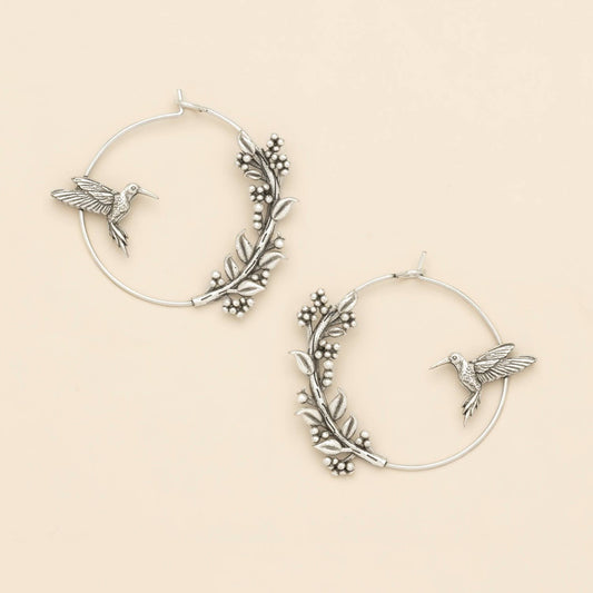 Scout Curated Wears - Refined Icon Earring - Hummingbird Hoop/Silver
