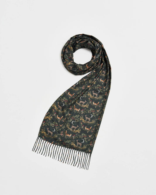 Fable England - Into the Woods Green Tassel Scarf
