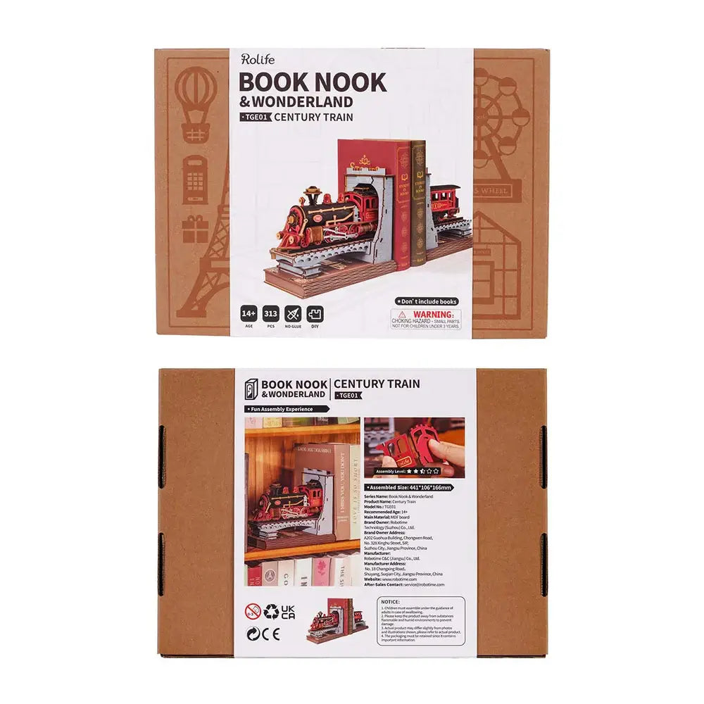 Robotime - TGE01 Century Train Rolife DIY Booknook Puzzles DIY Wooden