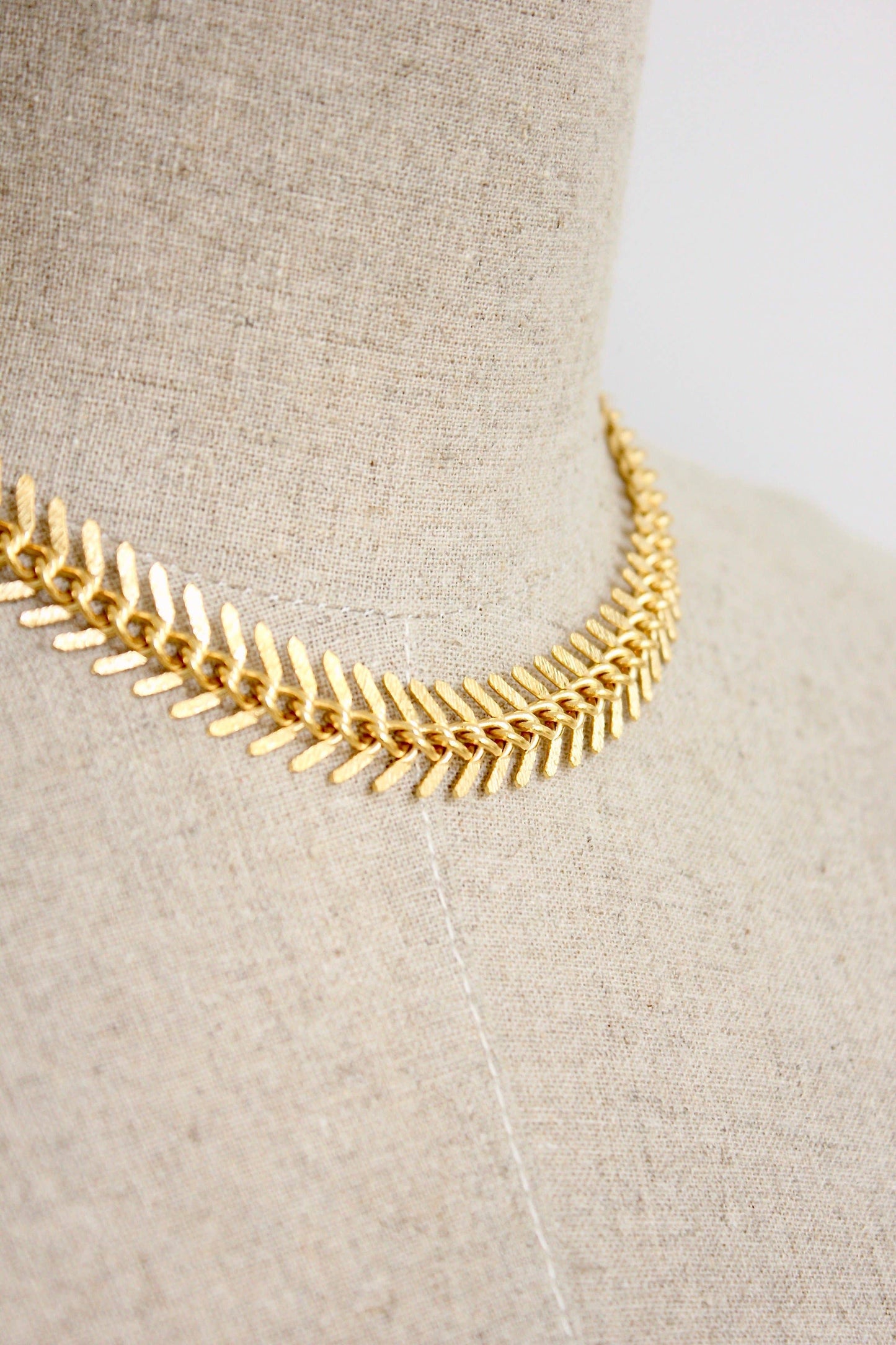 David Aubrey Jewelry - Gold Chain Fish Bone Necklace