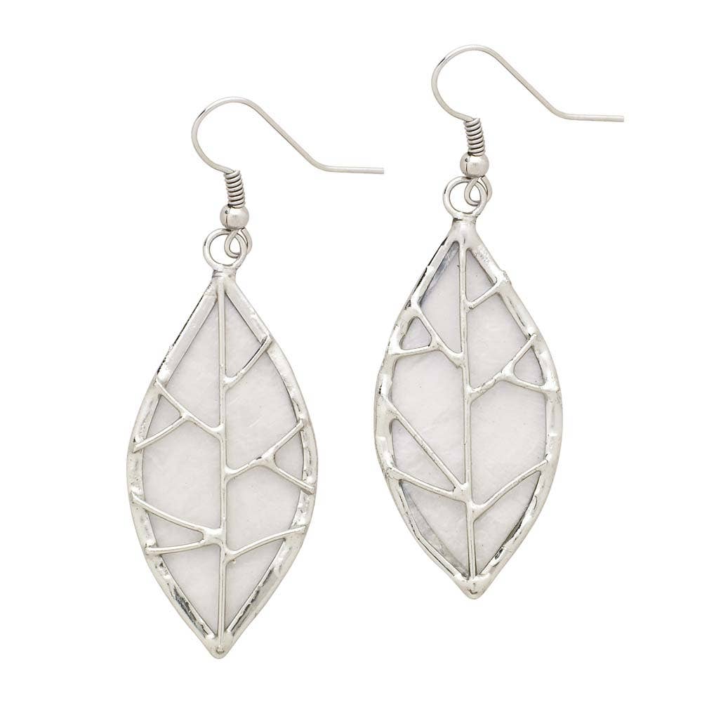 Ten Thousand Villages - Leaf Capiz Earrings