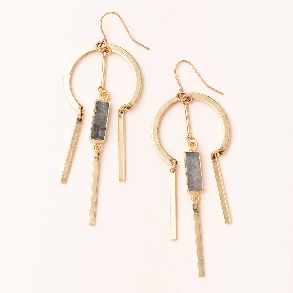 Scout Curated Wears - Dream Stone Earring - Labradorite/Gold