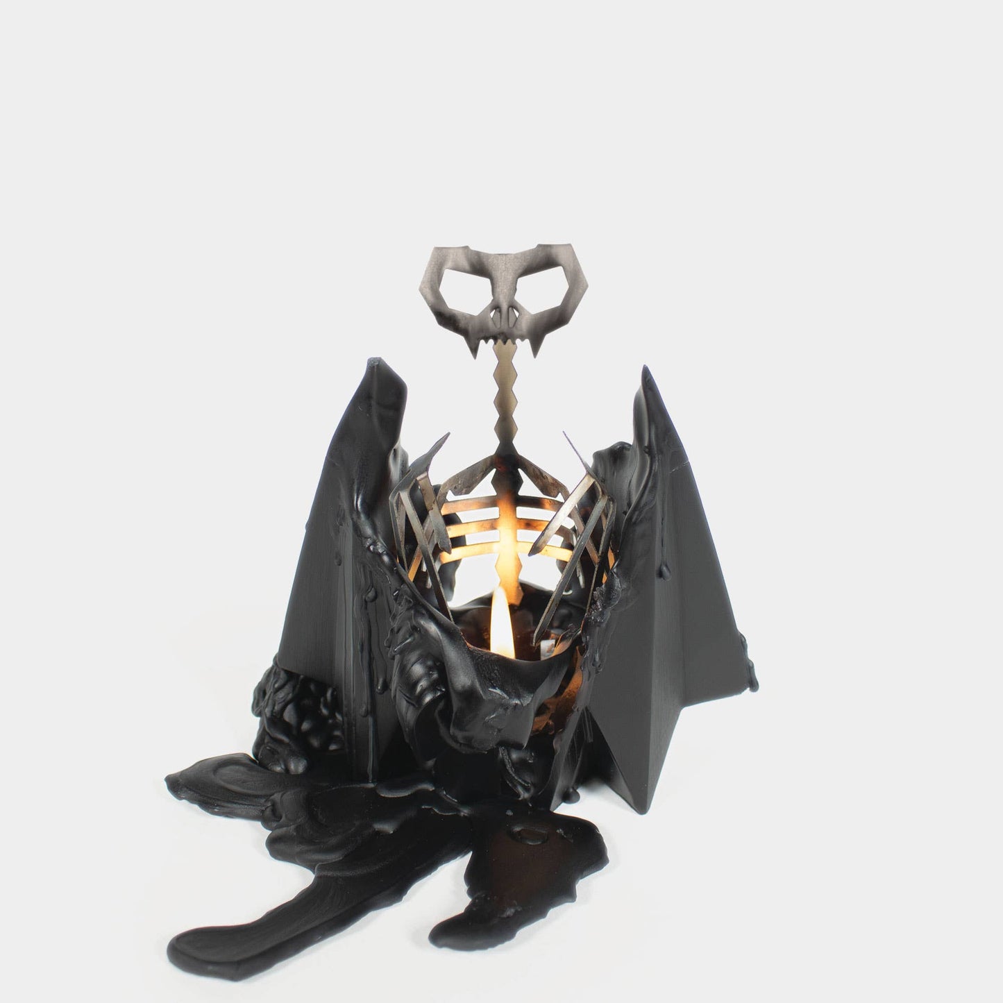 54 Celsius - PyroPet Blaka Bat Skeleton Candle - 7" Tall, Black