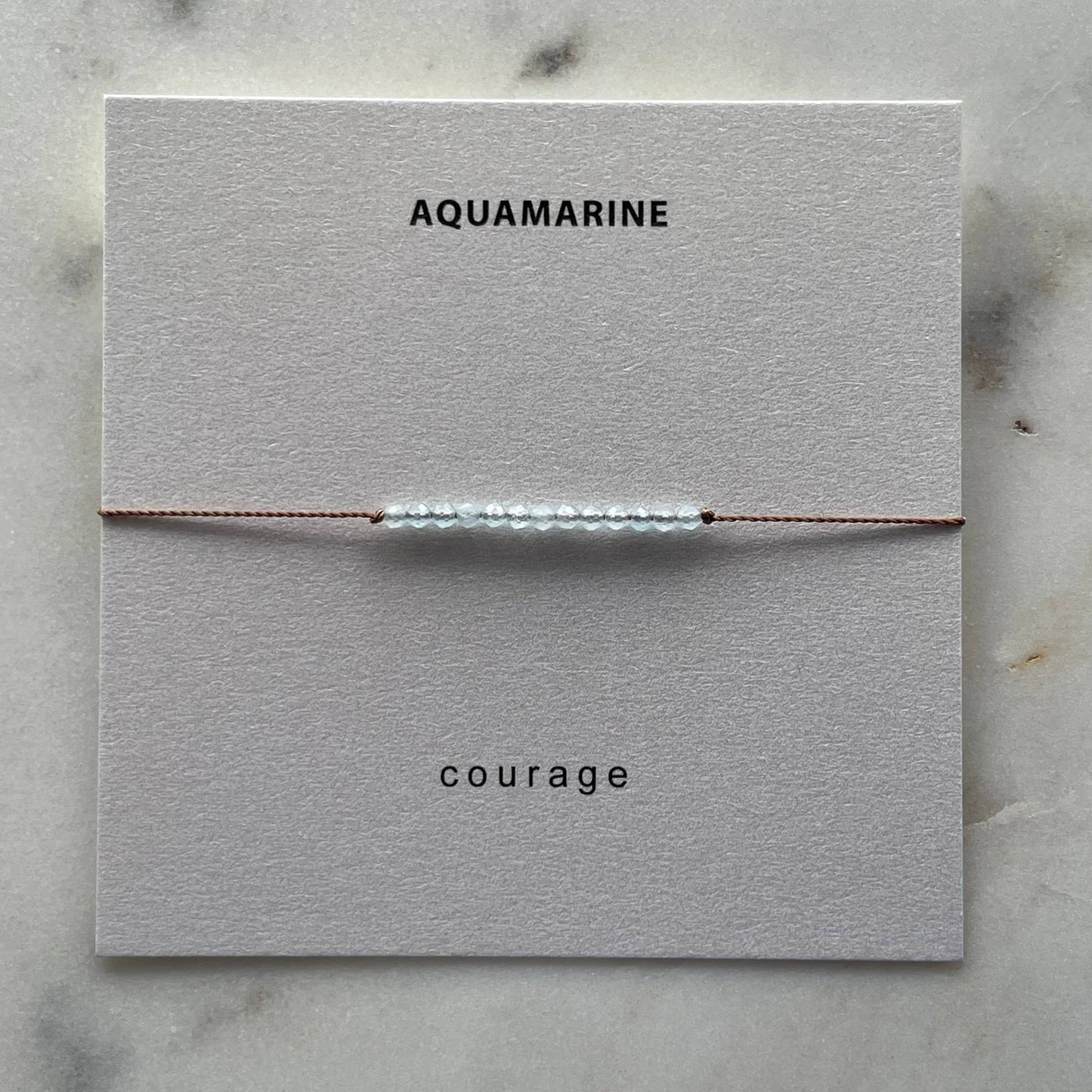 Soulsilk - Aquamarine Bracelet- Courage