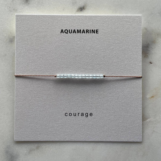 Soulsilk - Aquamarine Bracelet- Courage