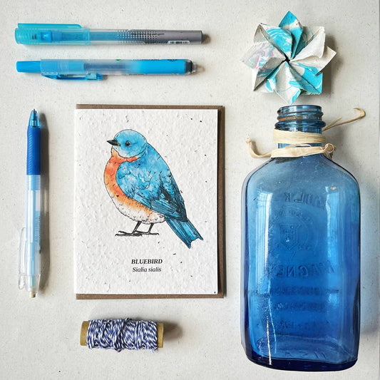 Small Victories - Bluebird Plantable Wildflower Seed Card