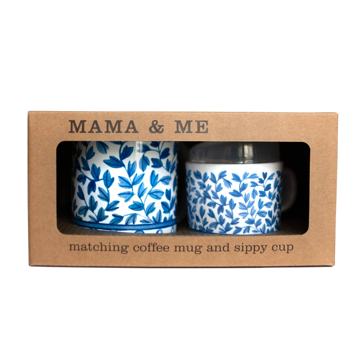 Helmsie - Blue and White Mama and Me Cup Set