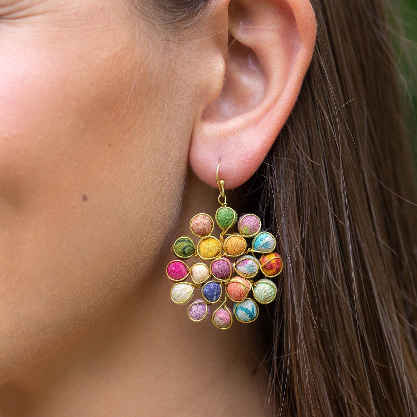 Anju Jewelry - Aasha Beaded Circle Earrings