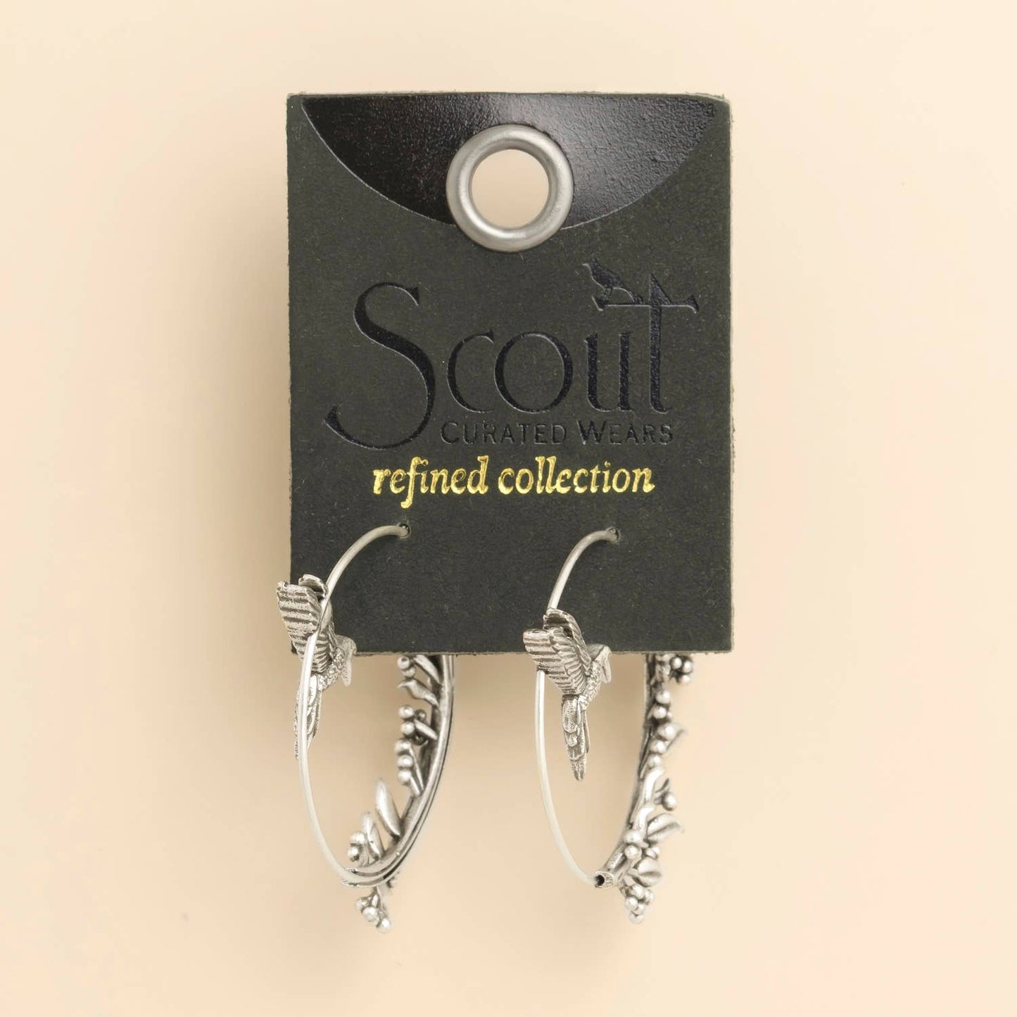 Scout Curated Wears - Refined Icon Earring - Hummingbird Hoop/Silver