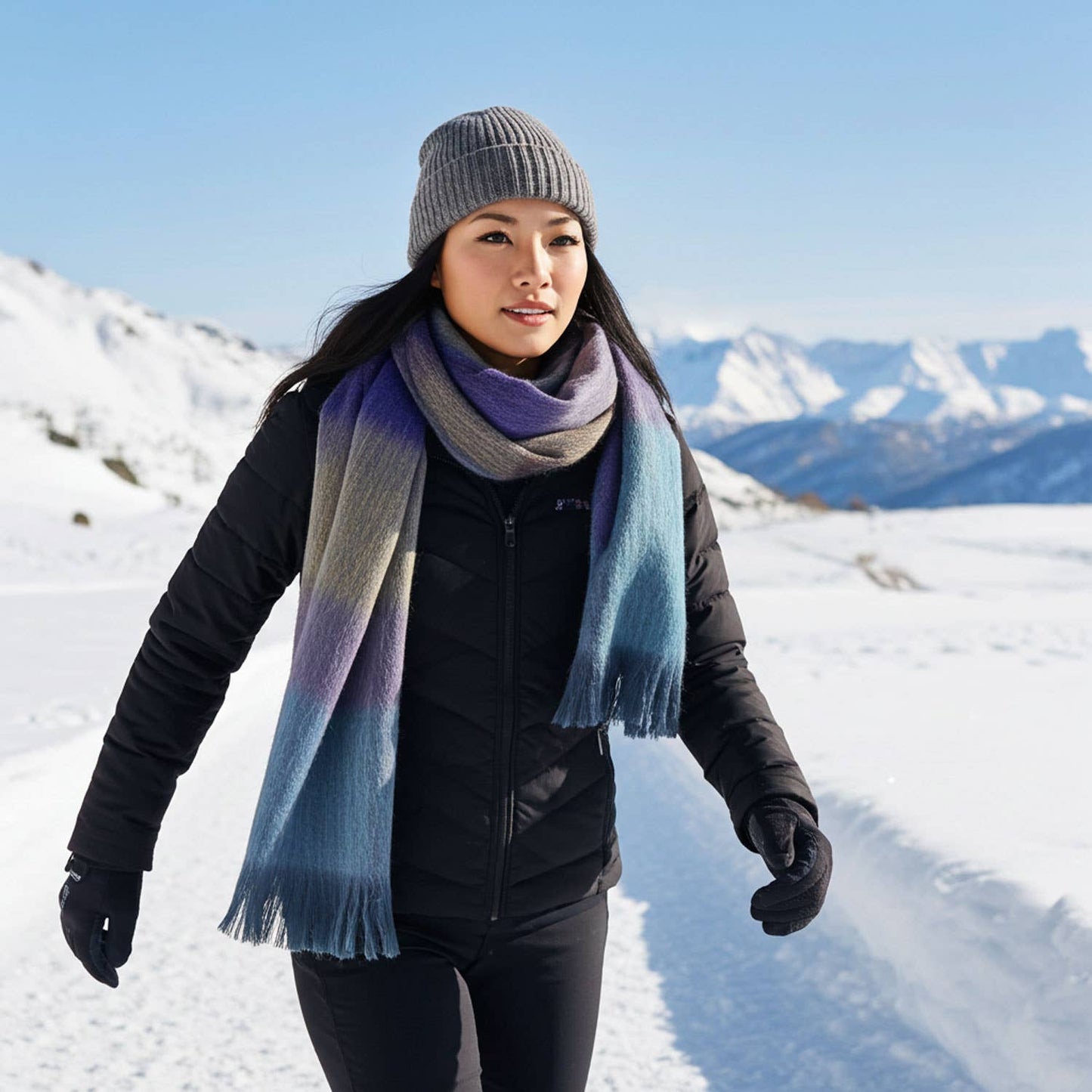 Shupaca Alpaca - Alpaca Plaid Scarf - Nightfall