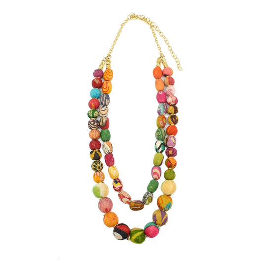 Anju Jewelry - Aasha Circle and Oval Beads Necklace