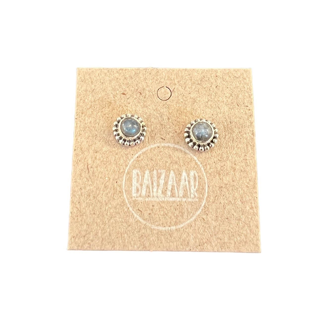 Baizaar - Sterling Silver Small Spotted Studs Earring