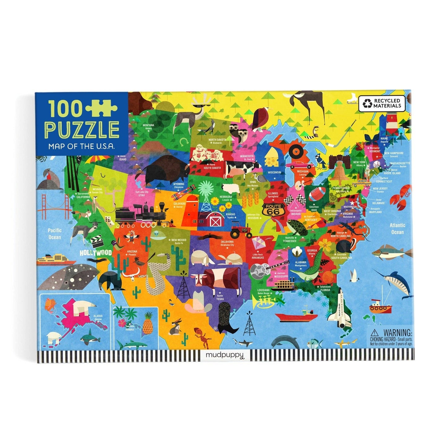 Chronicle Books - Map of the U.S.A. 100 Piece Puzzle