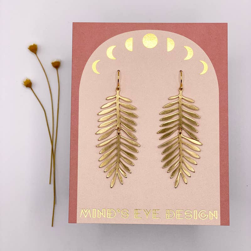 Mind's Eye Design - Large Fern Earrings