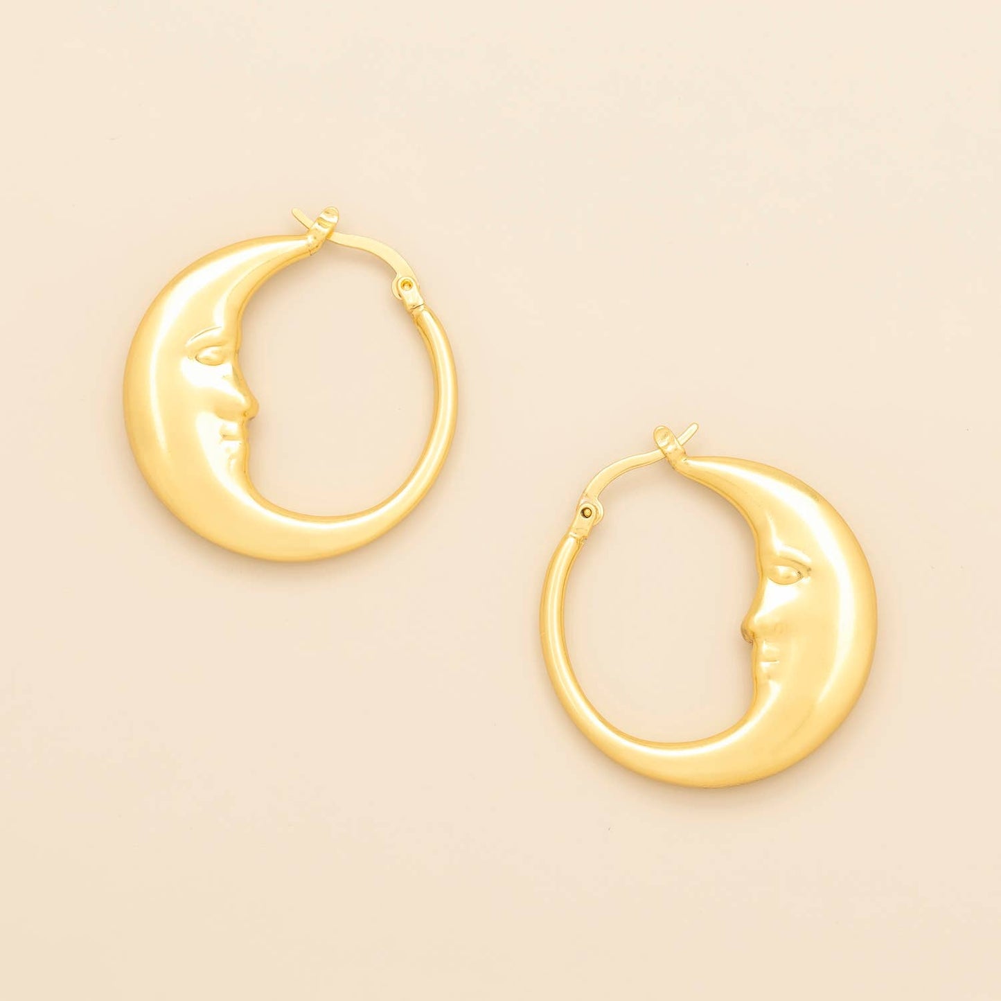 Scout Curated Wears - Refined Icon Earring - Moon Hoop/Gold