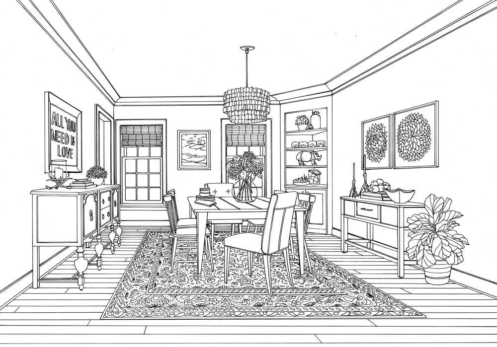 Paige Tate & Co. - Color At Home- A Young House Love Adult Coloring Book