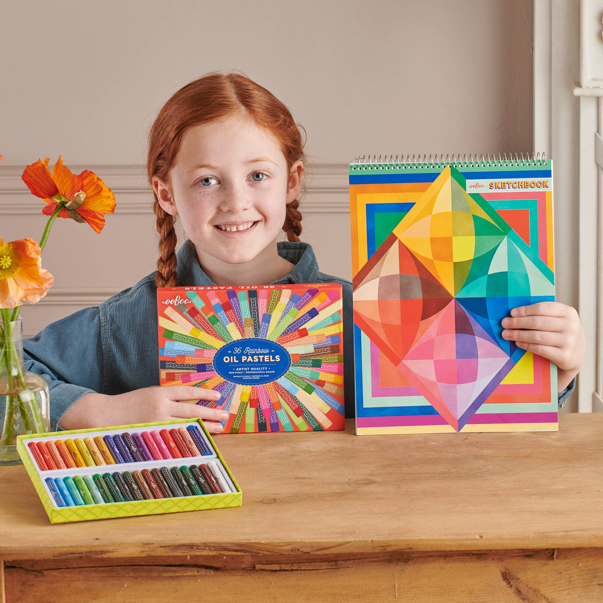 eeBoo - Rainbow 36 Oil Pastels