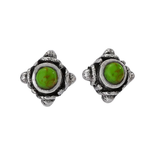 Tiger Mountain Jewelry - Fresh Moss Gaspeite Sterling Silver Studs