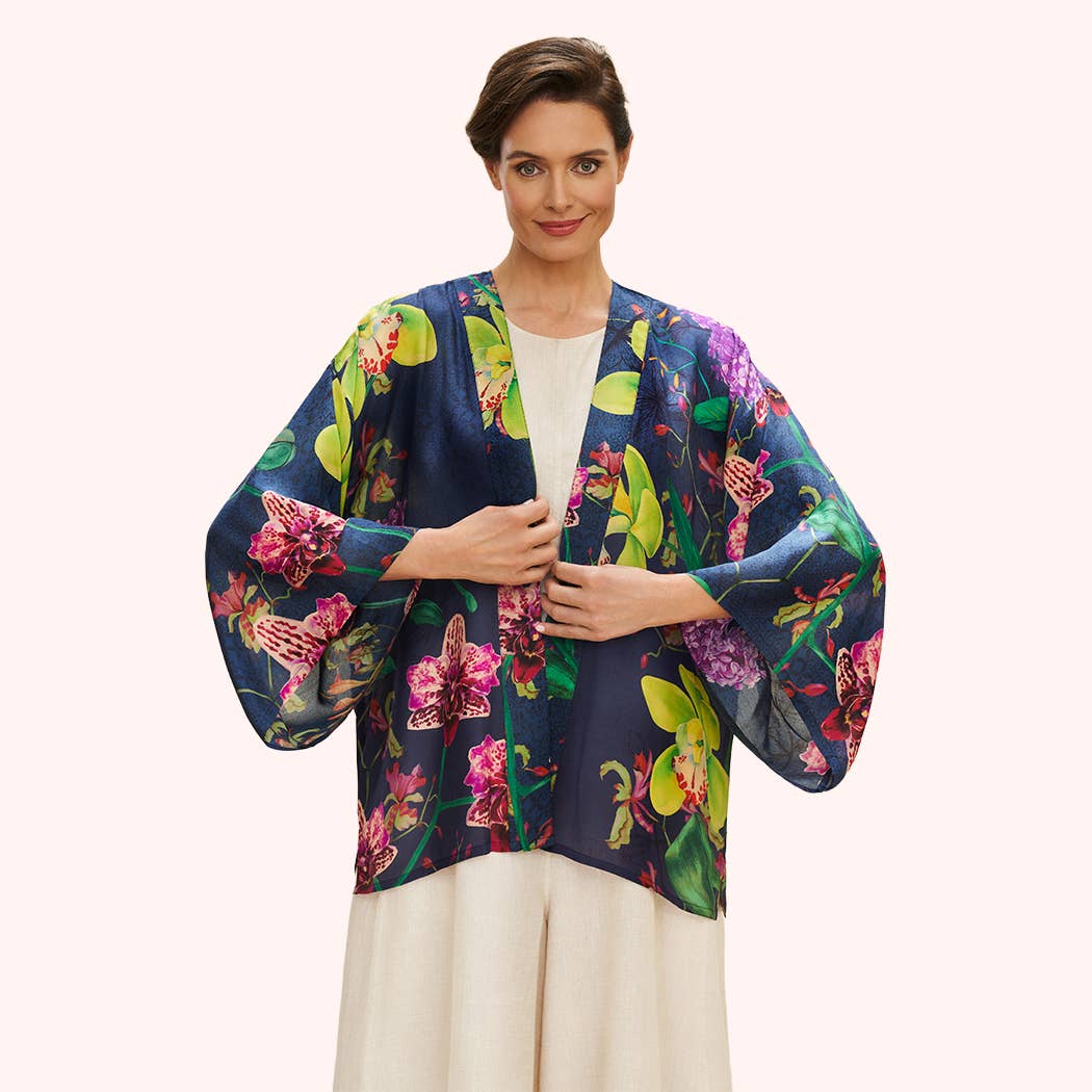 Powder Design inc - US - Exotic Evening in Ink Kimono Jacket