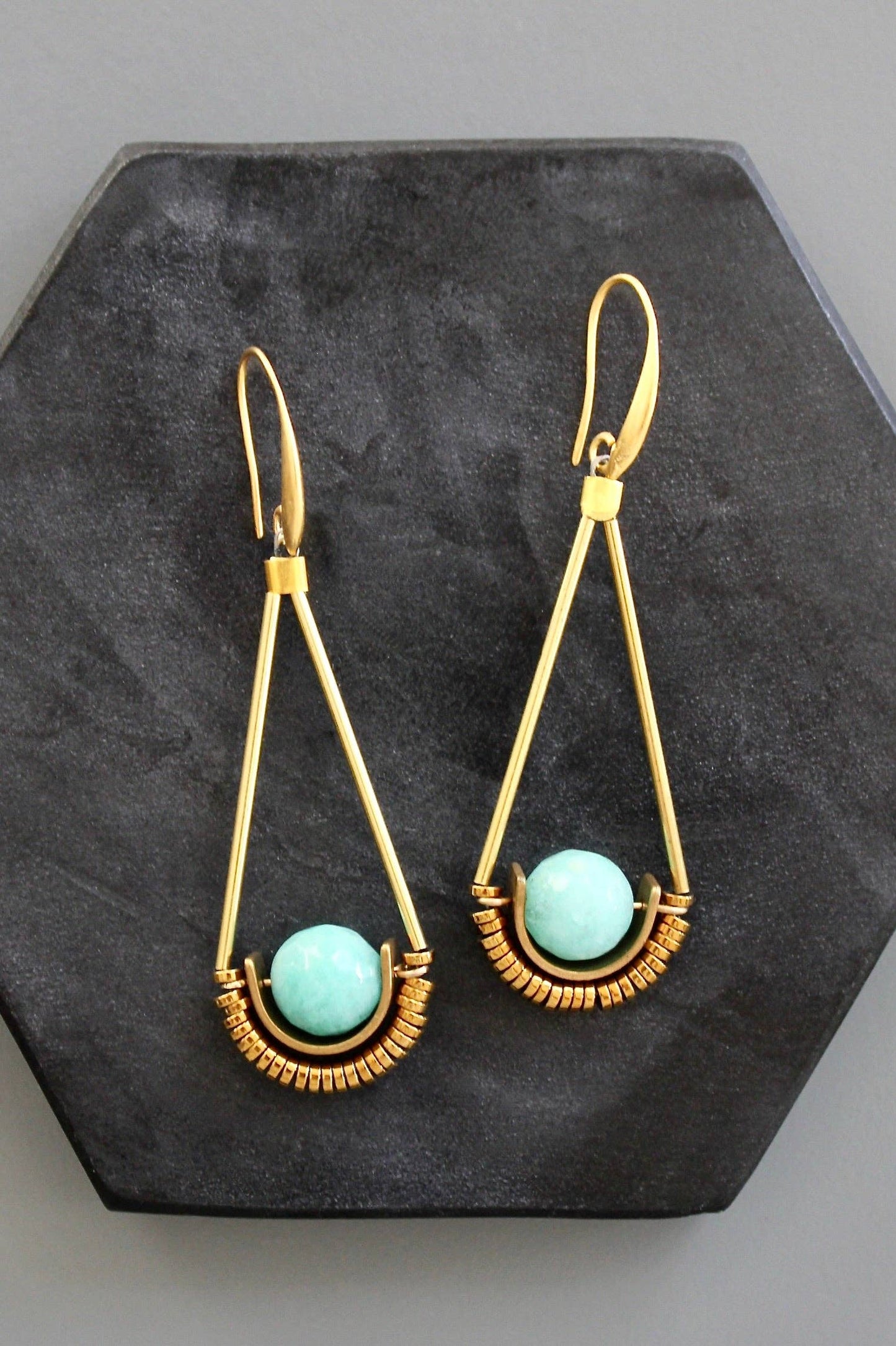 David Aubrey Jewelry - KYLE39 amazonite earrings