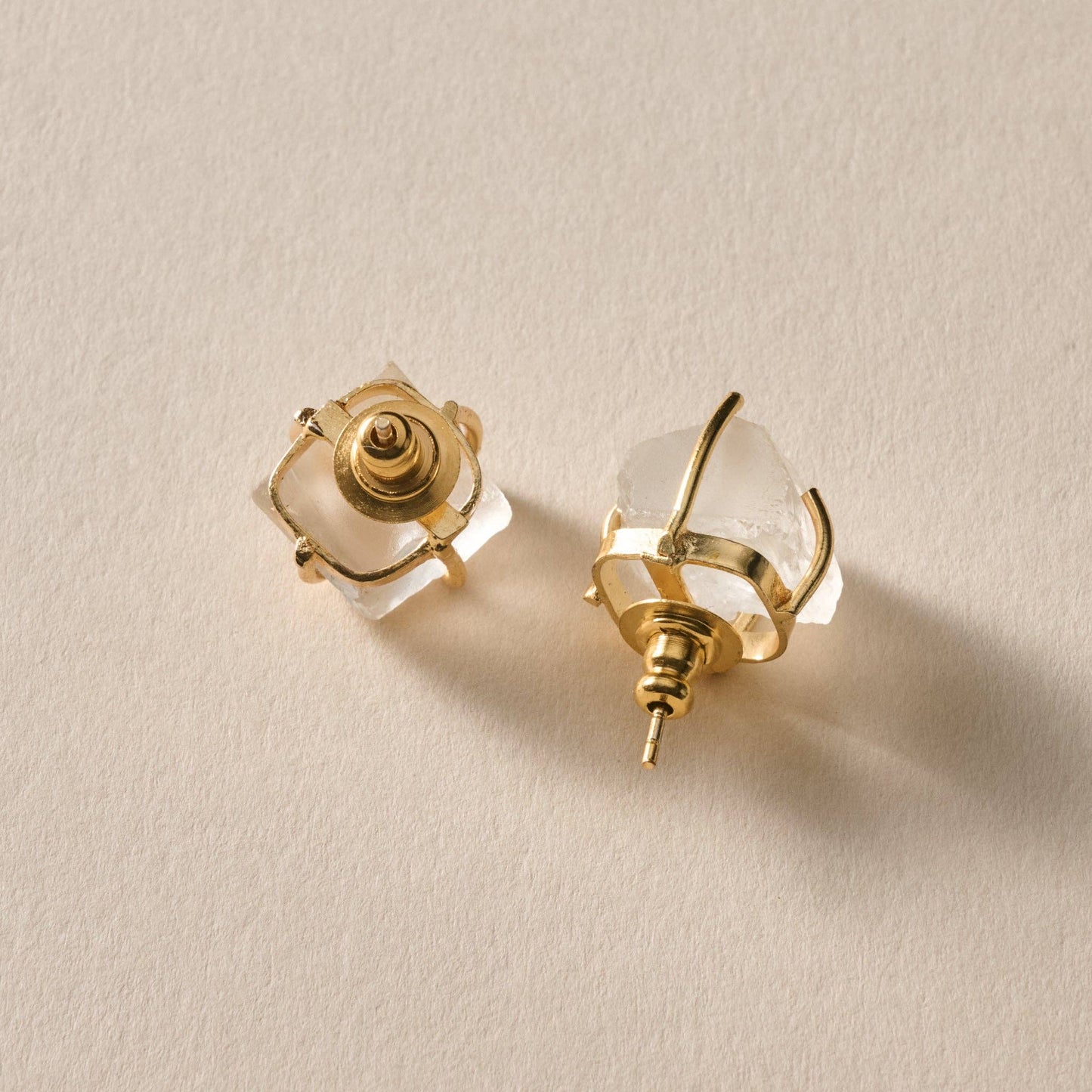Ten Thousand Villages - Chaya Clear Quartz Stud Earrings