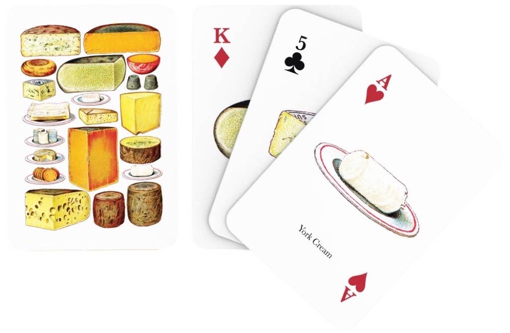 New York Puzzle Company - Cheese Playing Cards Single Standard Deck