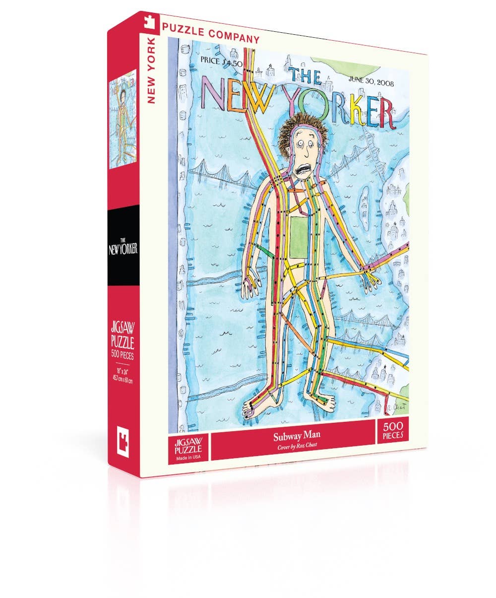 New York Puzzle Company - Subway Man - 500 Piece Jigsaw Puzzle