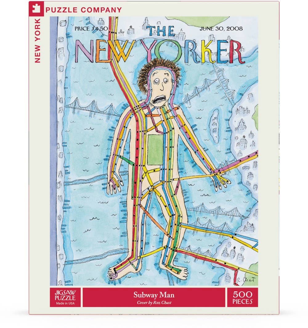 New York Puzzle Company - Subway Man - 500 Piece Jigsaw Puzzle